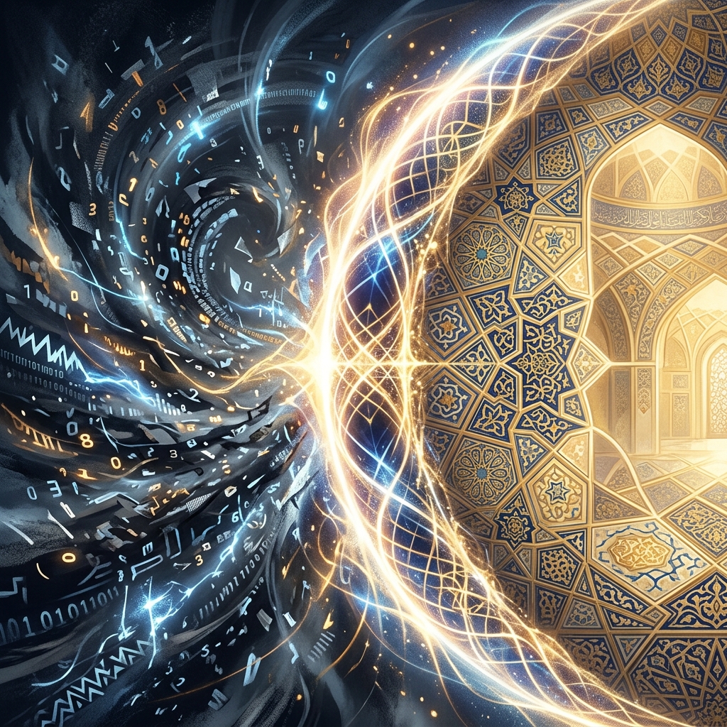 A model output may be information, interpretation, prediction, or representation; it is not revelation, Truth, or human witnessing. illustration